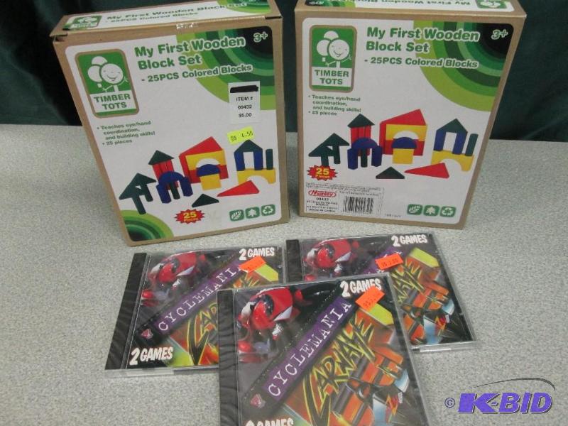 kids blocks, computer games...