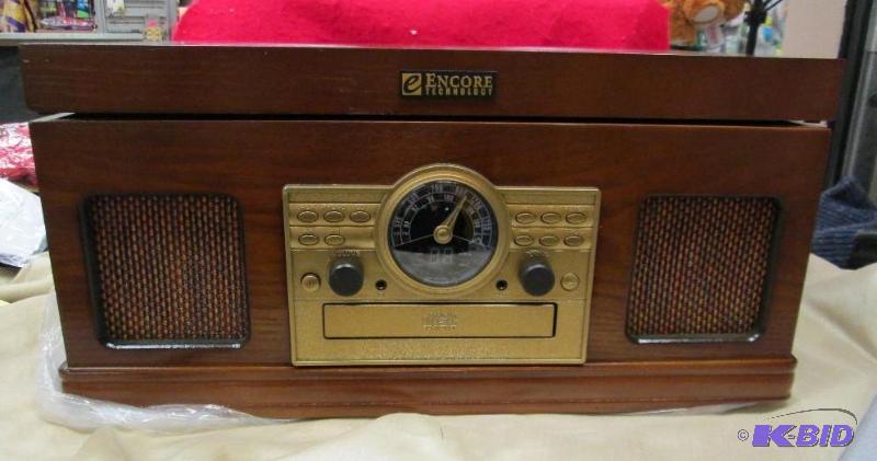 Encore Technology turntable with stereo cd, c...