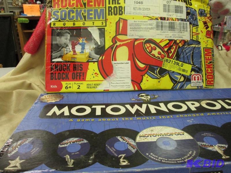 games, rockem sockem and motownopoly. Used....