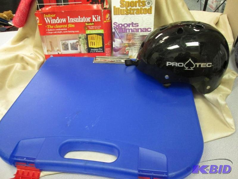 kids helmet, sports illustrated book, craft d...