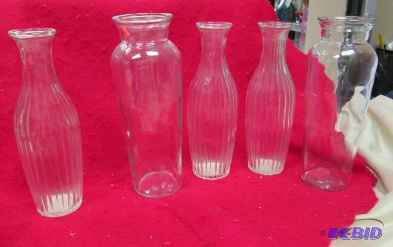 Assortment of different size of vases...