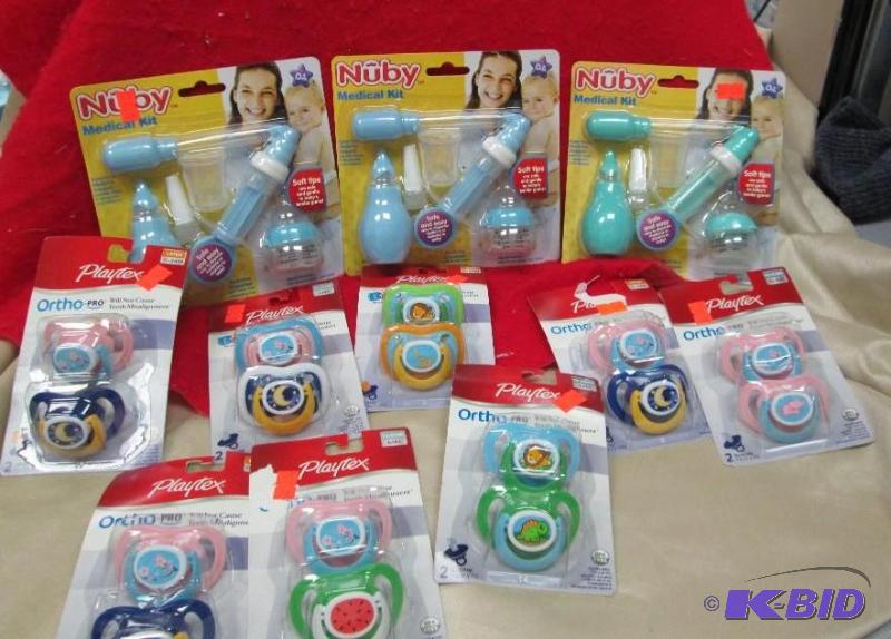 Qty 11 Nubby Medical kit, Playtex ortho-pro L...
