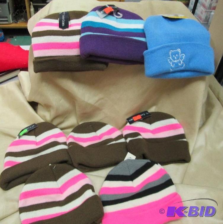 Qty 8 infant winter hats in different colors...