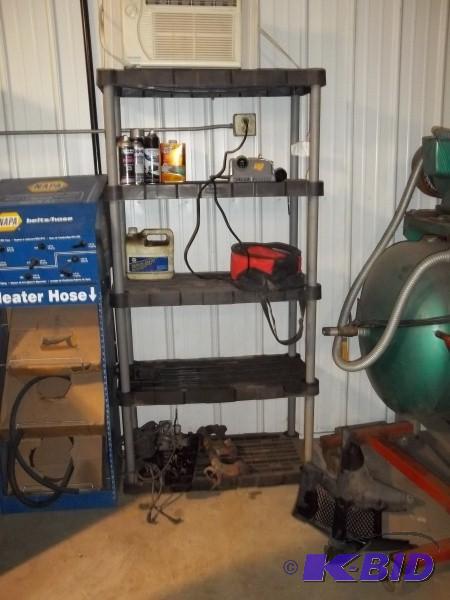 lot 22 image: Plastic 5 level shelf, 72&quotH, 36&quotW, ...