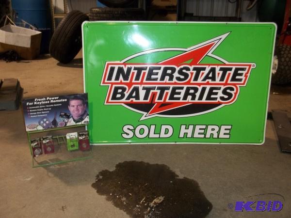 lot 25 image: Interstate battery sign 36" X 24" c...