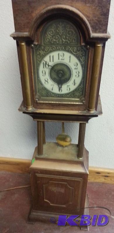 lot 12 image: 24" Miniature Grandfathers Clock...