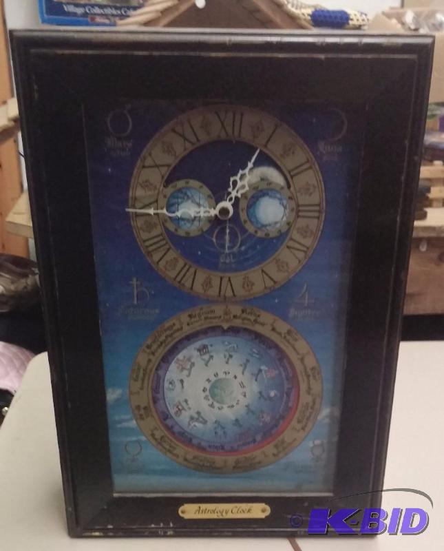 lot 9 image: 1975 Fairfield astrology Clock, Mechtronics M...