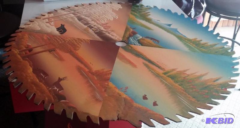 LARGE Lumber Mill Saw Blade Art. Heavy, perfe...