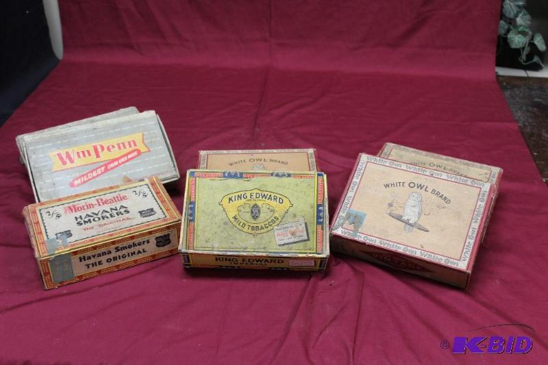 lot 105 image: Collection of Cigar Boxes ...