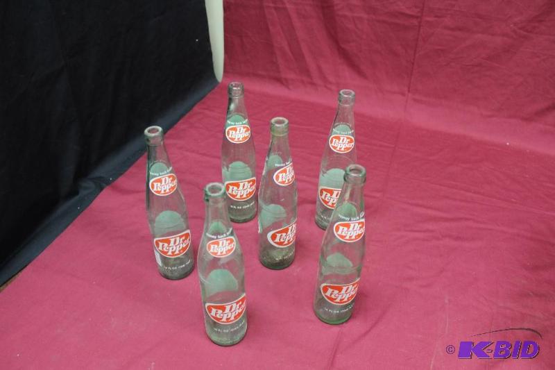 lot 109 image: Lot of 6 Vintage Dr Pepper Bottles ...
