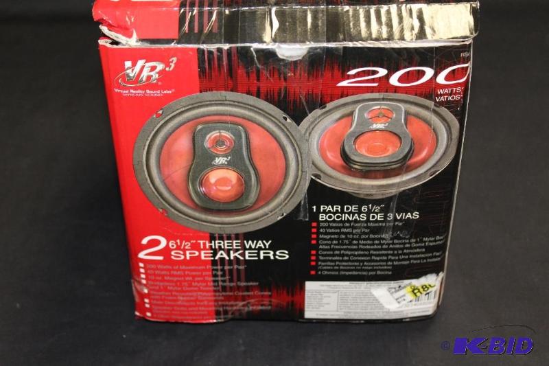 lot 12 image: New in Box 6 12" Three Way Speakers&nbs...