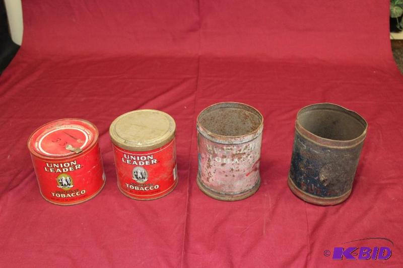 lot 123 image: Tin Tobacco Containers ...