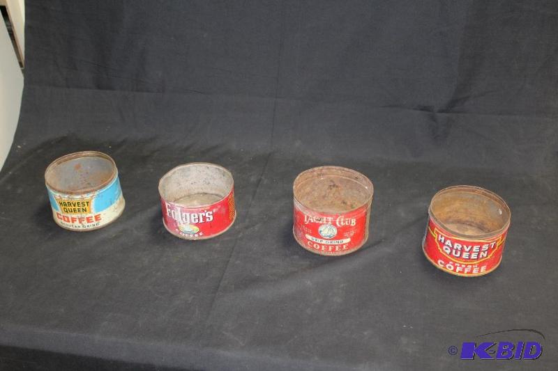 lot 124 image: Tin Coffee Containers ...