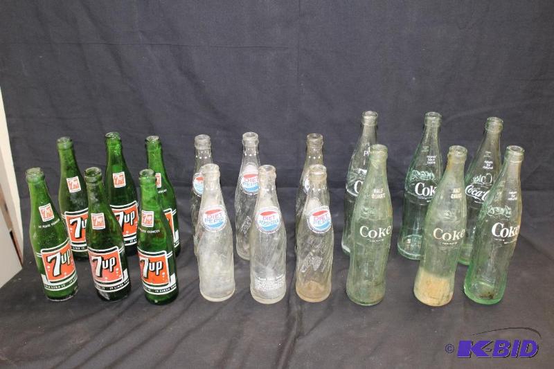 lot 136 image: Large Assortment of Vintage Soda Bottles ...