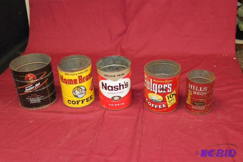 lot 139 image: Tin Coffee Cans ...