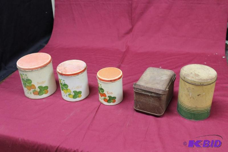 lot 141 image: Tin Canisters ...