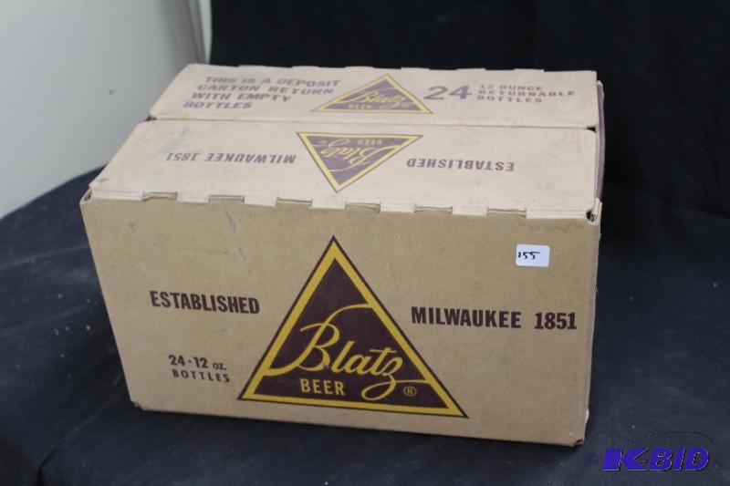 lot 155 image: Vintage Case of Beer Bottles  Includes all 24...