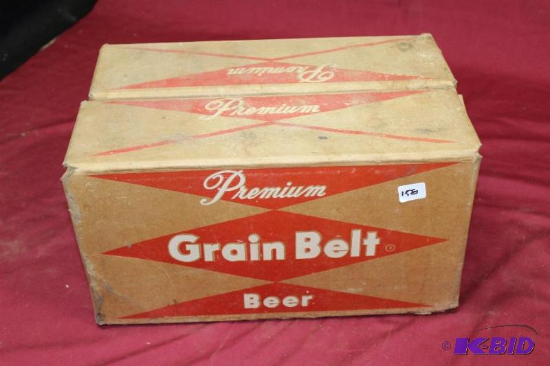 lot 158 image: Vintage Case of Beer Bottles  Includes all 24...