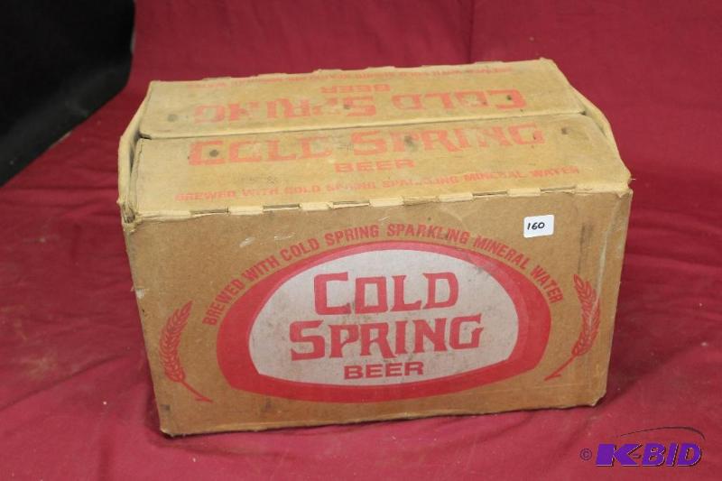lot 160 image: Vintage Case of Beer Bottles  Includes all 24...