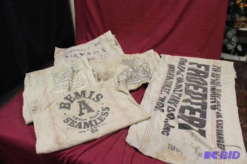 lot 166 image: Vintage Seed Bags ...