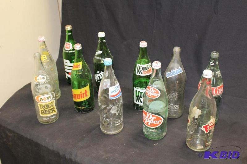 lot 171 image: Vintage Glass Soda Bottles ...
