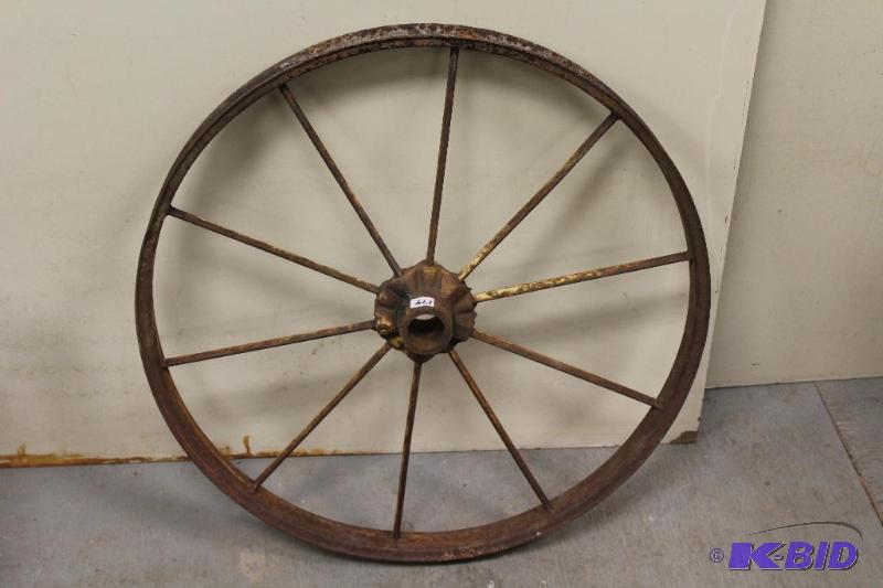 lot 179 image: Antique Steel Wheel...