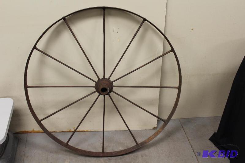 lot 180 image: Antique Steel Wheel...