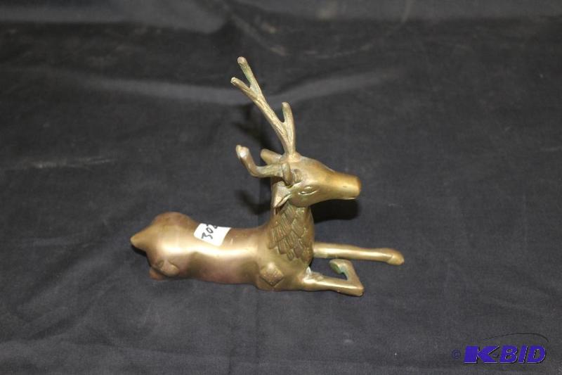 lot 302 image: Solid Brass Figurine ...