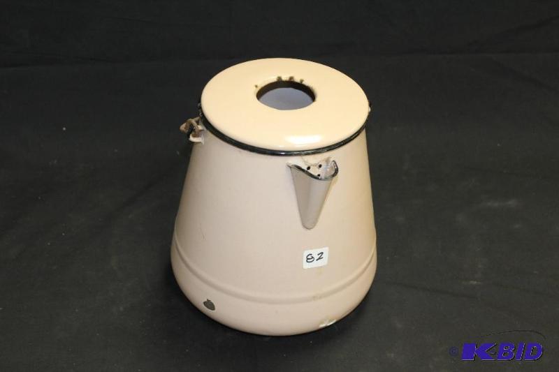 lot 82 image: Enamel Tea  Coffee Pot ...