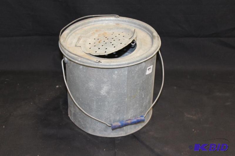 lot 97 image: Tin Minnow Bucket ...