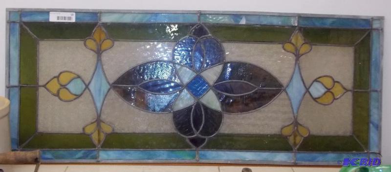lot 15 image: Gorgeous Stained Glass Window
