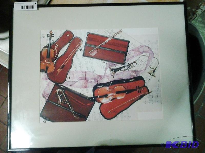 lot 33 image: Musical Instrument Painting