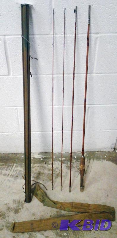 lot 42 image: Perfect Condition 6-Strand Split Bamboo Fly Rod with 2 Tips