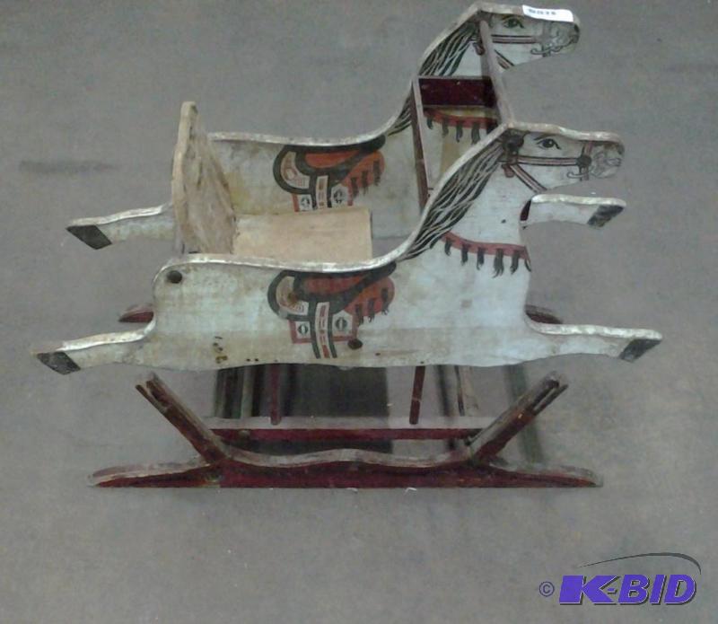 lot 51 image: Vintage  Antique Childs Rocking Horse #1