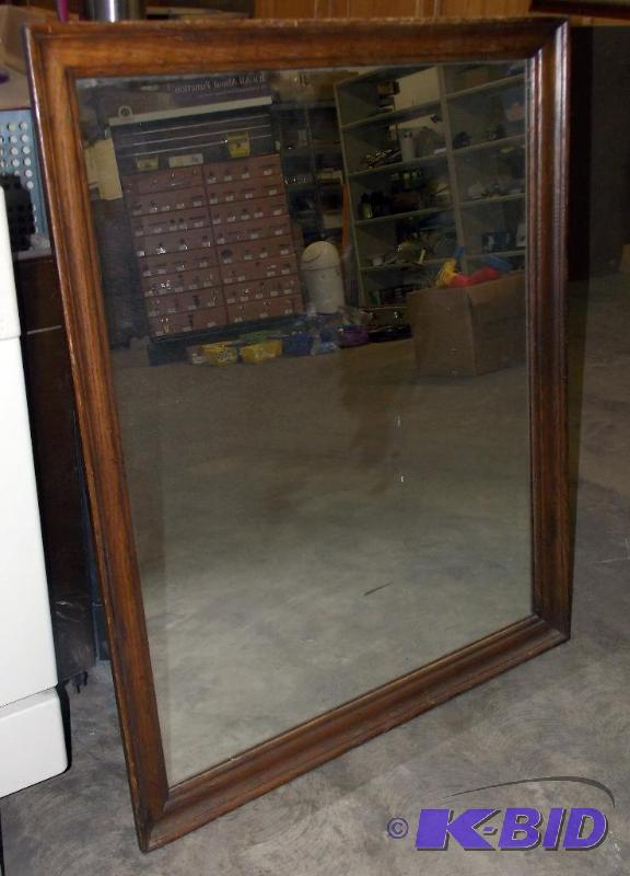 lot 67 image: Very Nice Large Wood Framed Mirror