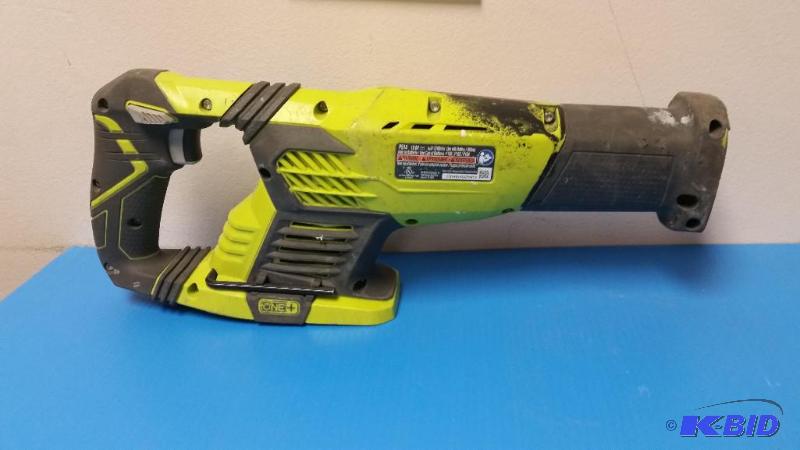 lot 103 image: Ryobi ZRP514 ONE Plus 18V Cordless Lithium-Ion Reciprocating Saw w Anti-Vibe Handle