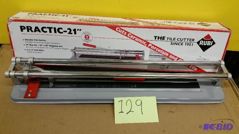 lot 129 image: Rubi Model # 24946Practic 21 in. Tile Cutter