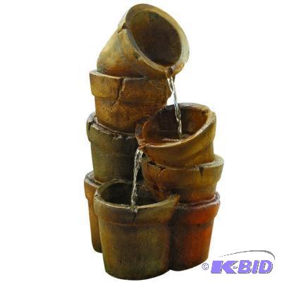 lot 136 image: Garden Pots Outdoor Fountain