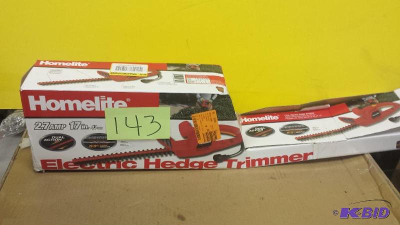 lot 143 image: Homelite Electric Hedge Trimmer
