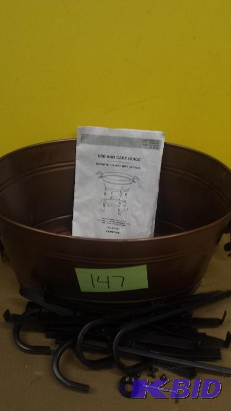 lot 147 image: Beverage Tub with Tray Stand