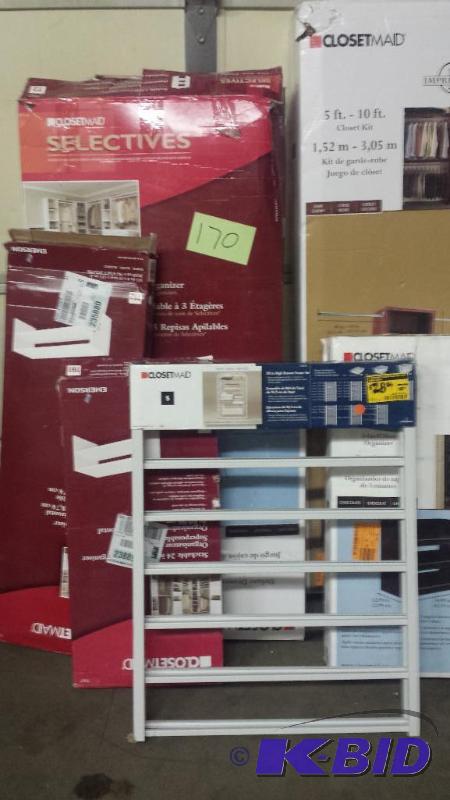 lot 170 image: Lot of Closetmaid Items
