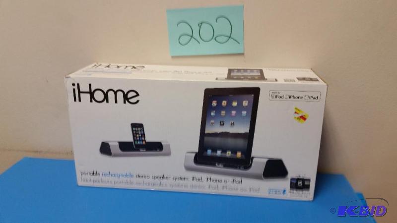 lot 202 image: iHome Portable Rechargeable speaker Ipad Iphone or Ipod