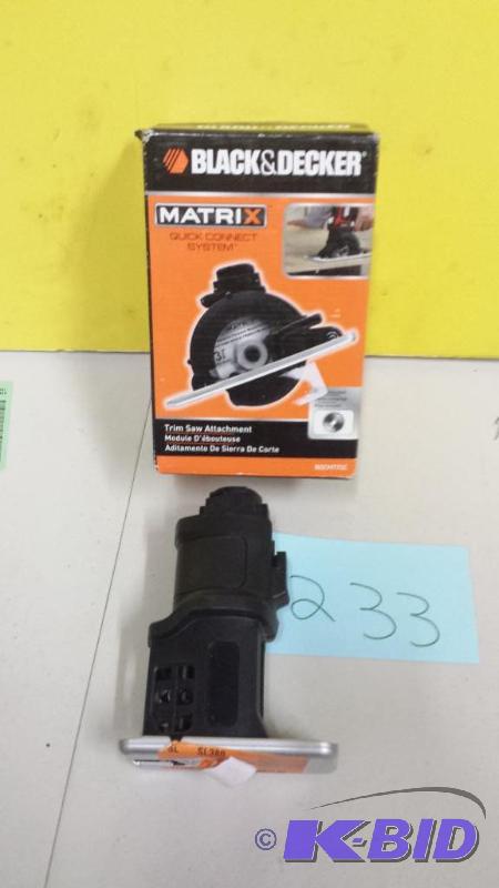 lot 233 image: Black & Decker Matrix Quick Connect Attachments
