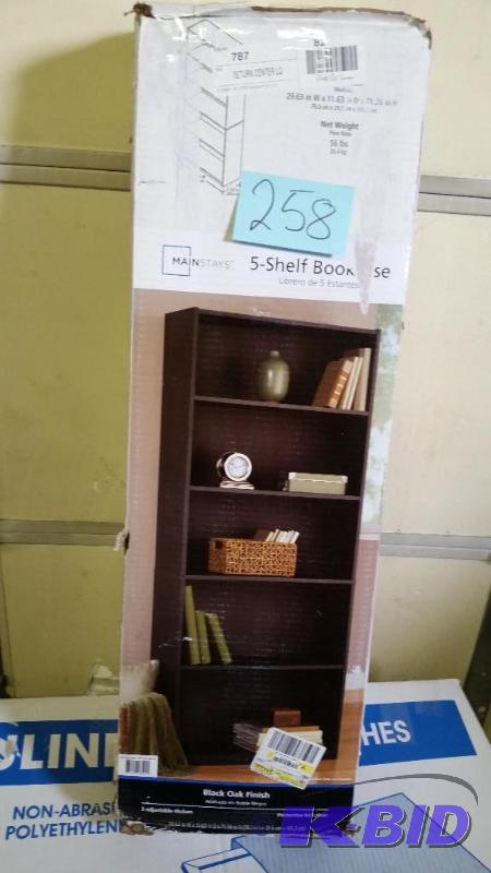 lot 258 image: 5 Shelf Bookcase