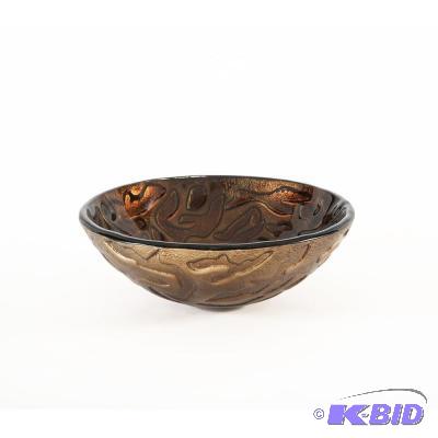 lot 263 image: Pegasus Glass Vessel Sink Bronze coral Pattern