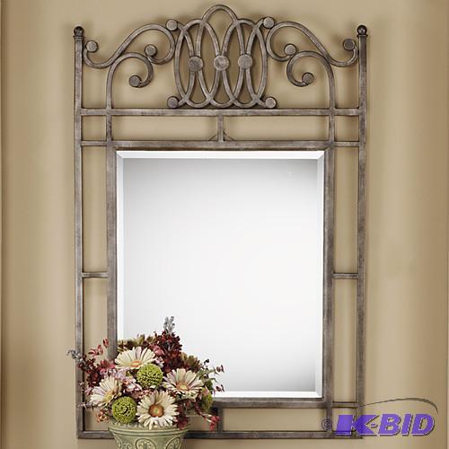 lot 61 image: Hillsdale Montello Leather Con-Sole mirror