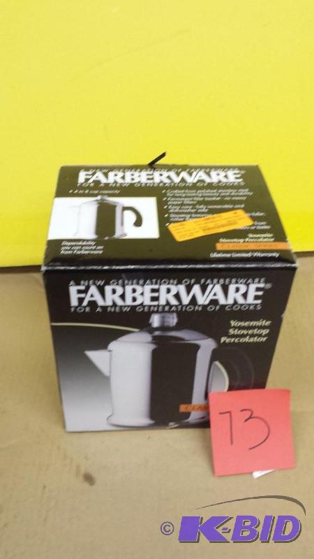 lot 73 image: Farberware Percolator