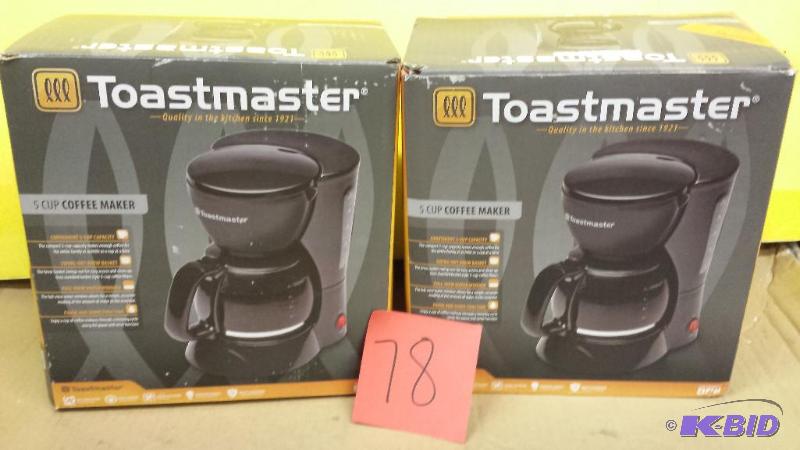 lot 78 image: Lot of 2Toastmaster Coffee Machines
