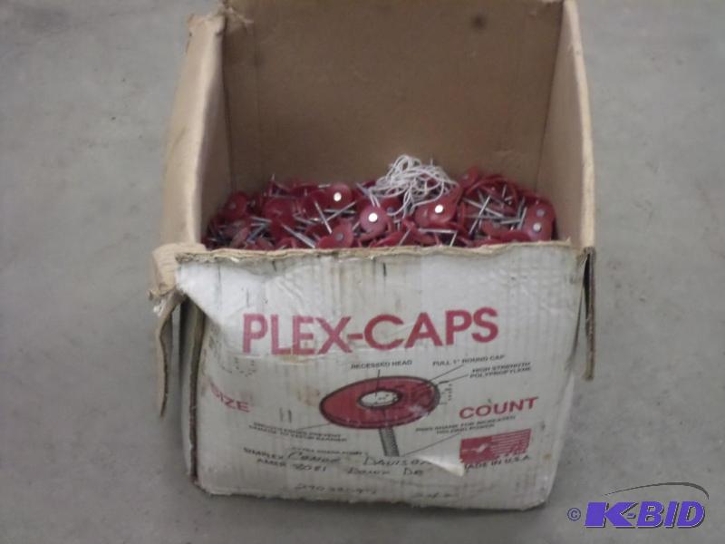 lot 112 image: Box Of 1" Round Plex-Caps...