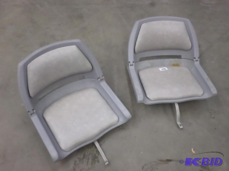 lot 125 image: (2) Flip-Up Boat Seats...